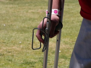 Crutches with Cup Holder Personal Injury Attorneys can make life easier after your accident