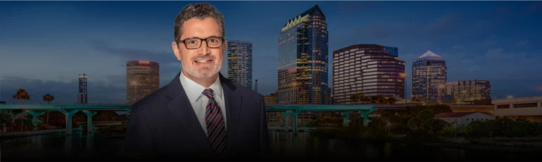Chris Ligori over Tampa skyline background